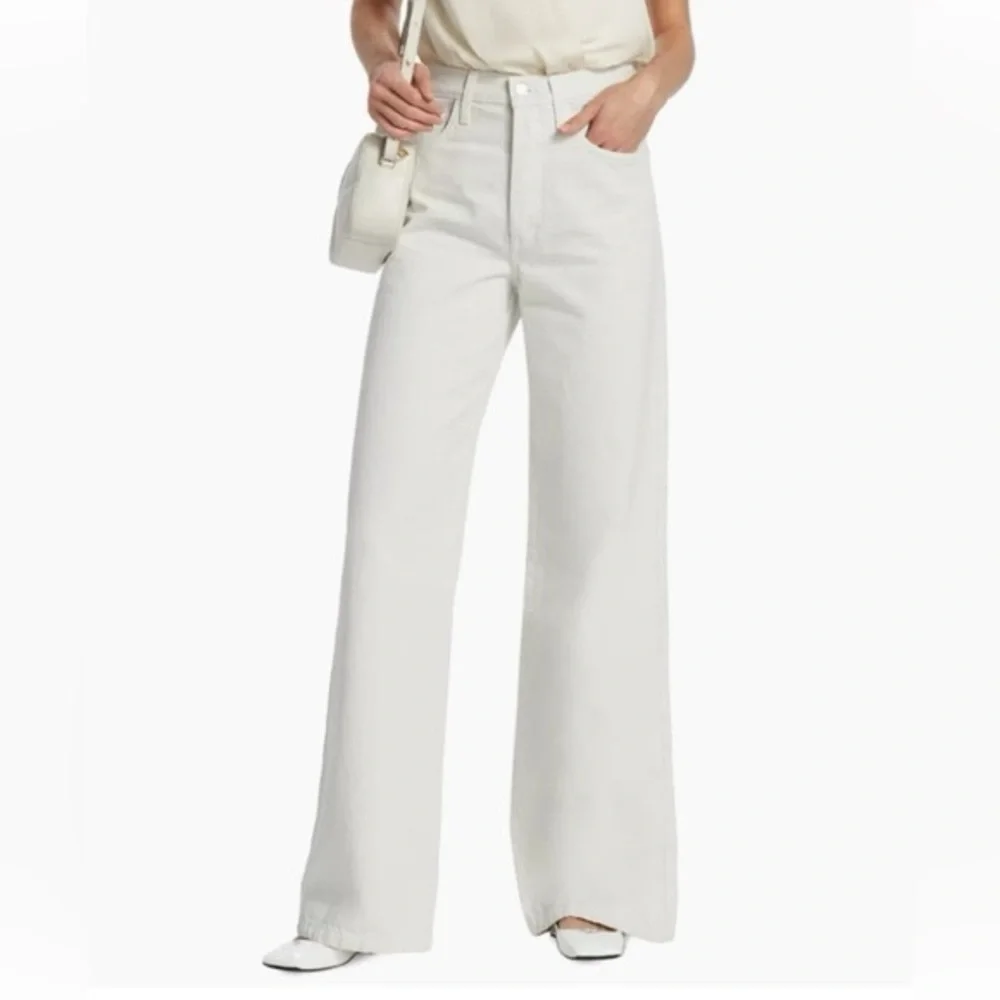 Favorite Daughter White Masha Wide Leg Jeans - Picture 1 of 6
